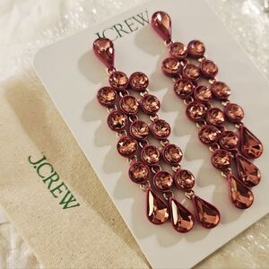 NWT! Sparkly Pink Dangle Earrings, Brulee Style